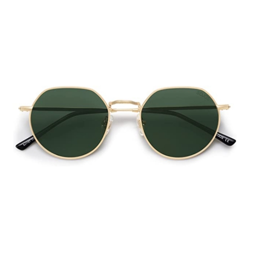 New Green Round Polygon Polarized Sunglasses for Women Men Retro Classi